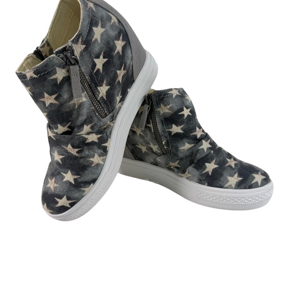 Not Rated Ari Starry Gray Women's Sneakers Wedge in Denim